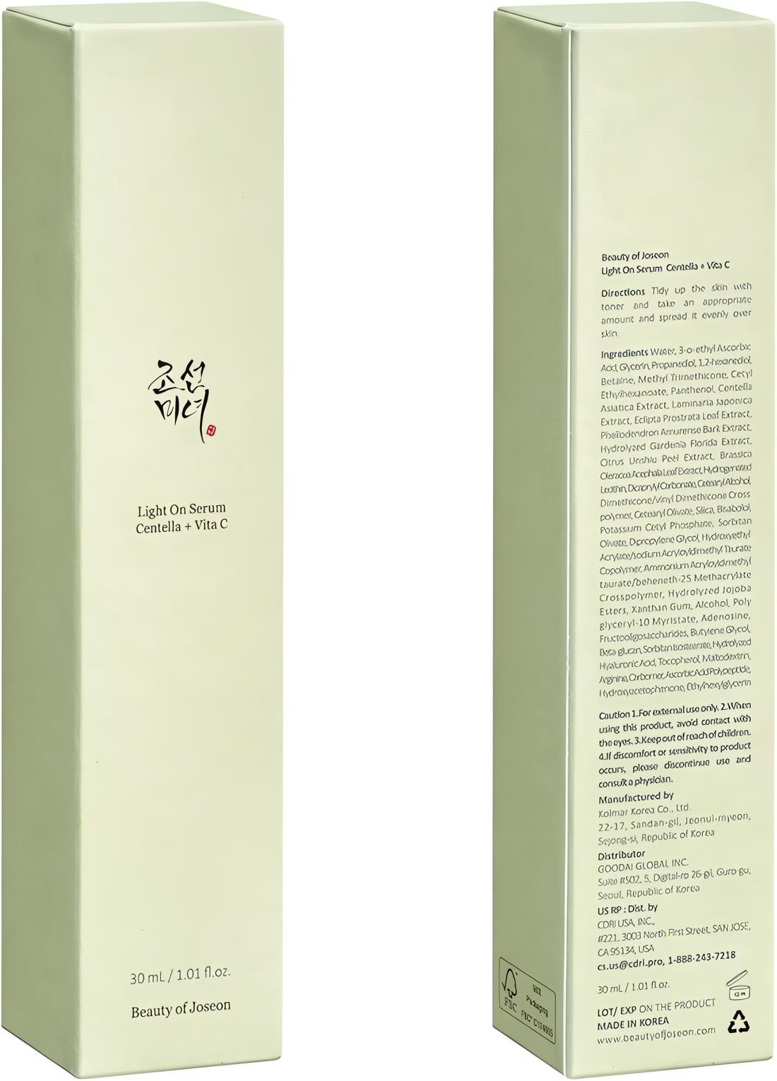 Beauty of Joseon Light On Serum Centella + Vitamin C 30ml Brightening Care